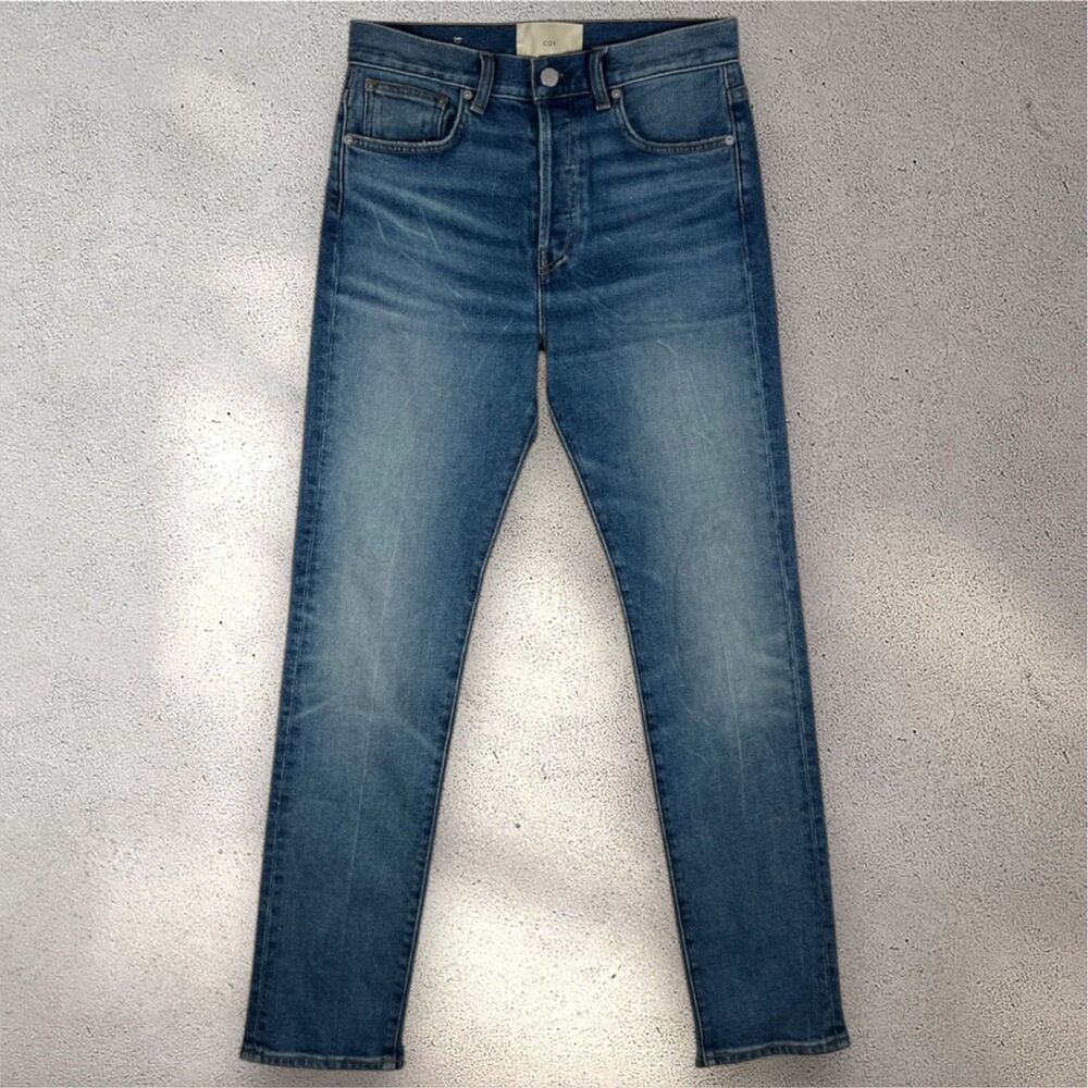 Anthropologie CQY Womens Raw Hem Slim Fit Jeans Size 27 Blue Icon Vice Vintage
